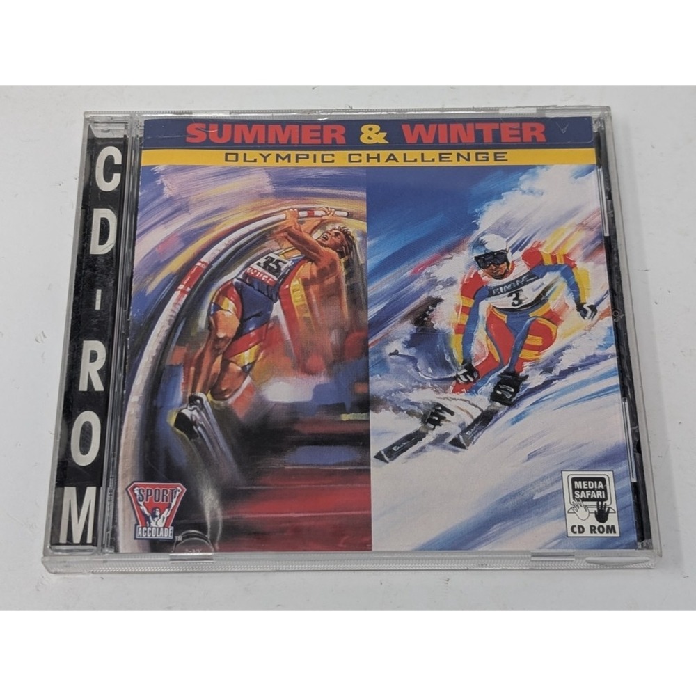 Summer & Winter Olympic Challenge CD-ROM PC Video Game 1995 Accolade Media